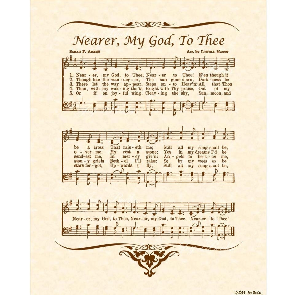 Nearer My God To Thee Custom Christian Home Decor Hymn