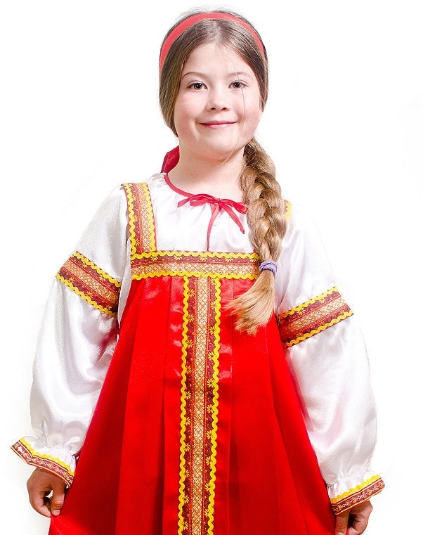 Sarafan Russian costume national dress matryoshka dance dress