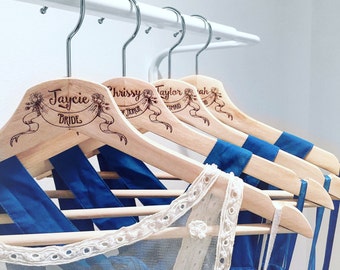 Wedding Hanger Bride Hanger Bridesmaid Hanger Wedding Dress Hanger Personalized Wedding Hanger Bridal Hanger Custom Wedding Dress Hangers