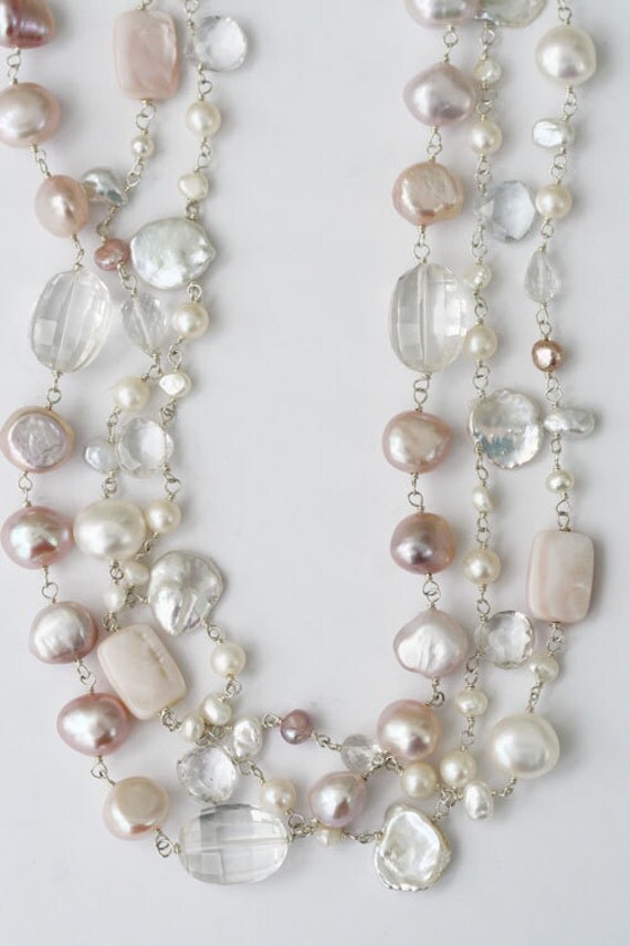 blush pearl necklace