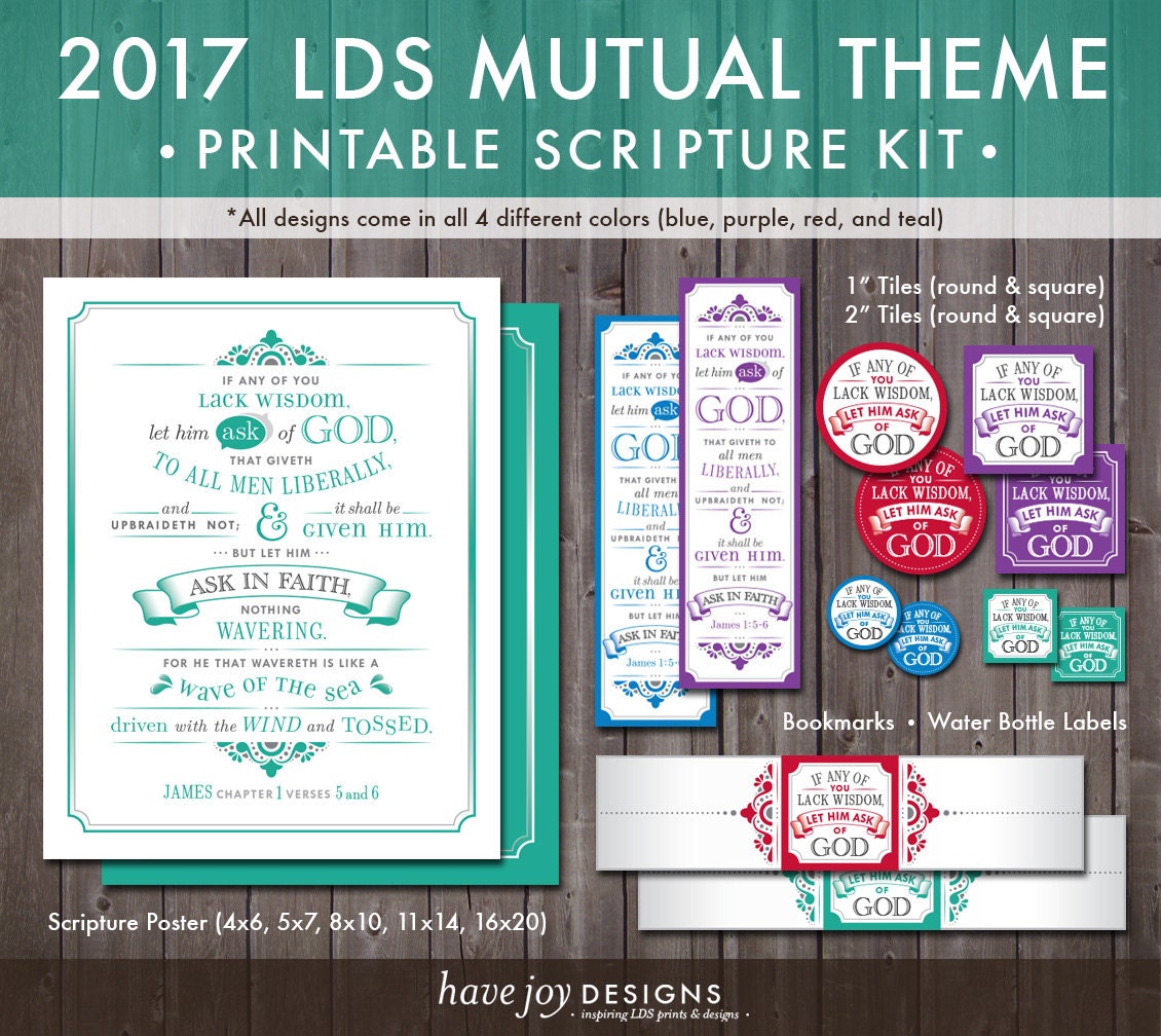 2017 LDS Mutual Theme Printable Kit Instant Download If