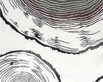 Japanese Tenugui Fabric, Annual Ring, Tree Stump, Botanical, Plant Design, Modern Art Wall Tapestry, Fashion Fabric, Home Decor Fabric, r002