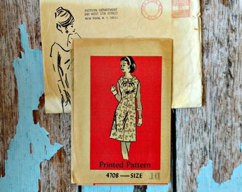 Vintage Pattern - Anne Adams 4708 - AA4708 - Dress Pattern - Sheath Dress - Mail Order Pattern - 1960s Day Dress Pattern