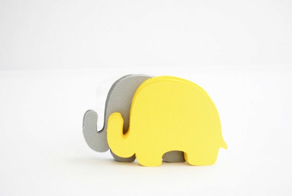 24 Elephant Die Cut, Baby Elephant die cut in Hot pink and light Grey (3.5 x 2.5 inches) A441 Il_570xn