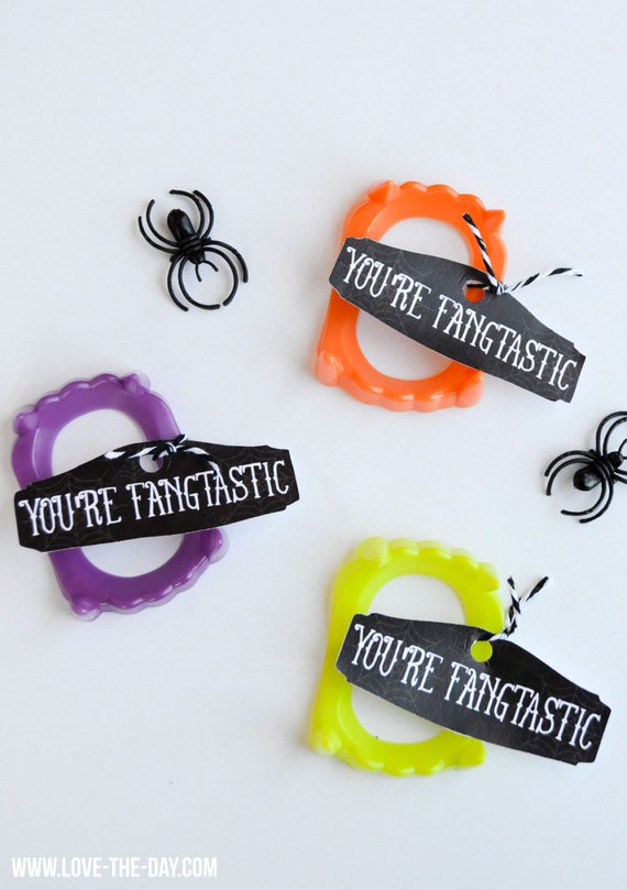 Fangtastic Halloween PRINTABLE Party Favor (INSTANT DOWNLOAD) by Love The Day Il_570xn