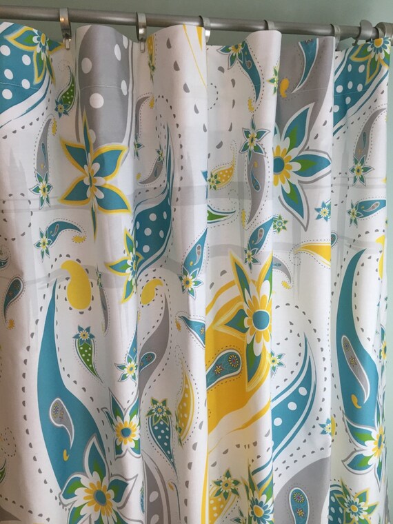 Turquoise Curtain Cottage Chic Valance by PaisleyLadyDesigns