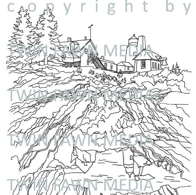 maine lighthouses coloring pages - photo #10