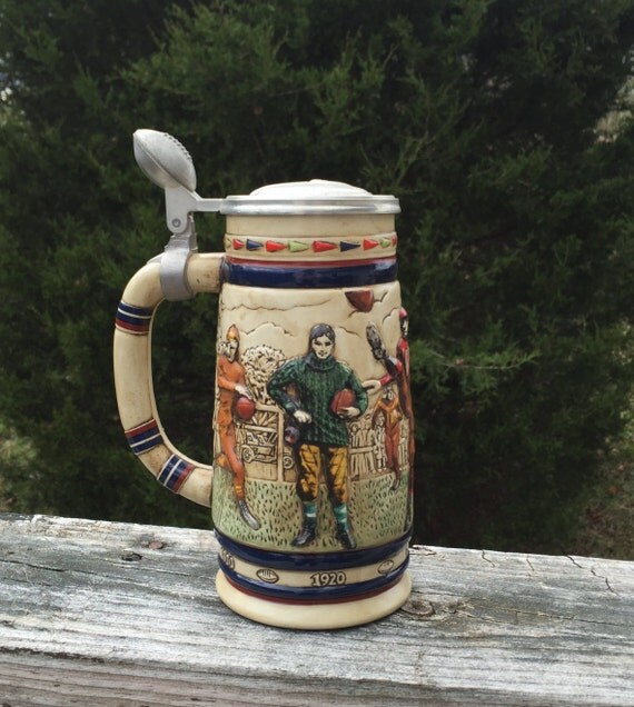 Beer Stein Football Made in Brazil Vintage Football Mens Gifts