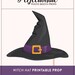 Printable Witch Hat Prop Halloween Printable Prop DIY