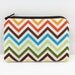 Chevron Coin Purse, Small Gadget Case, Card Pouch, Little Zipper Pouch, Padded