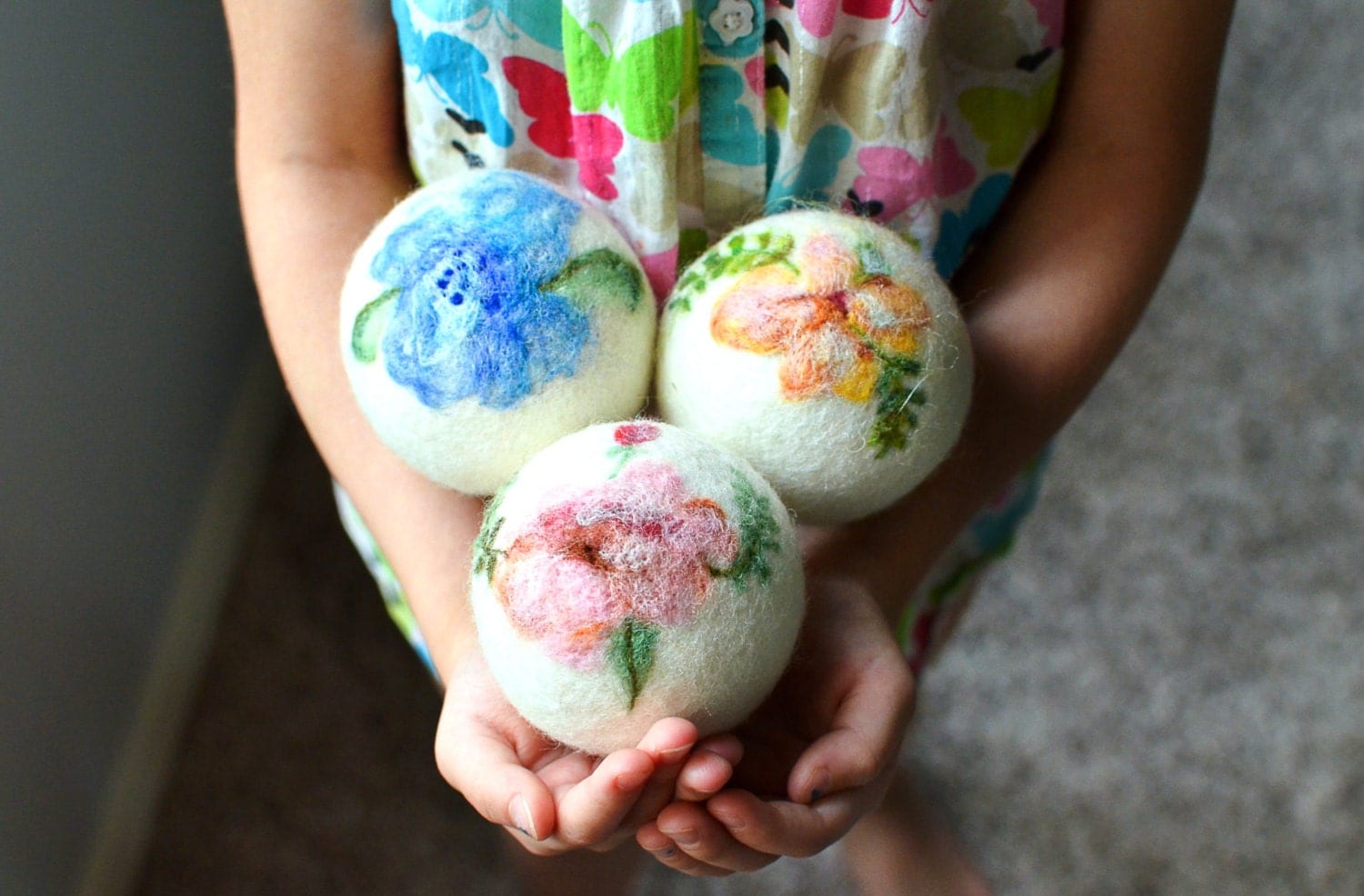 Felted Wool Dryer Balls XL / Natural Wool / by ReImaginationsKids