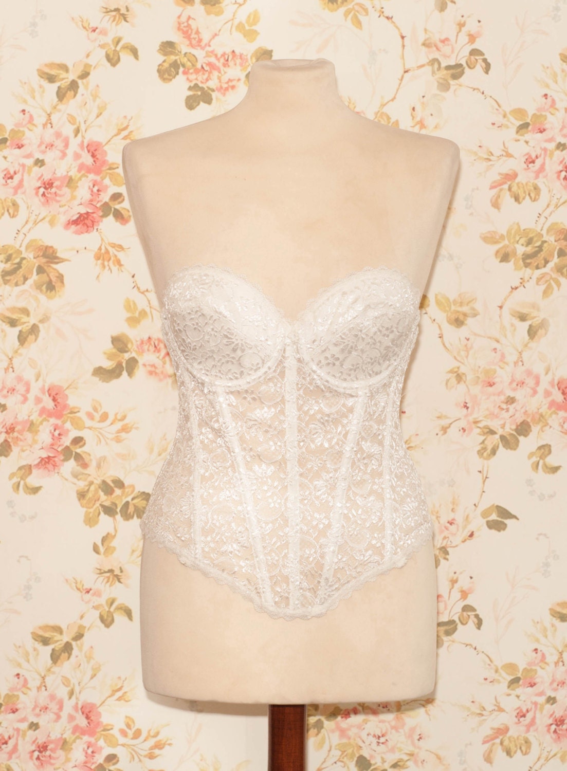 ivory strapless corset