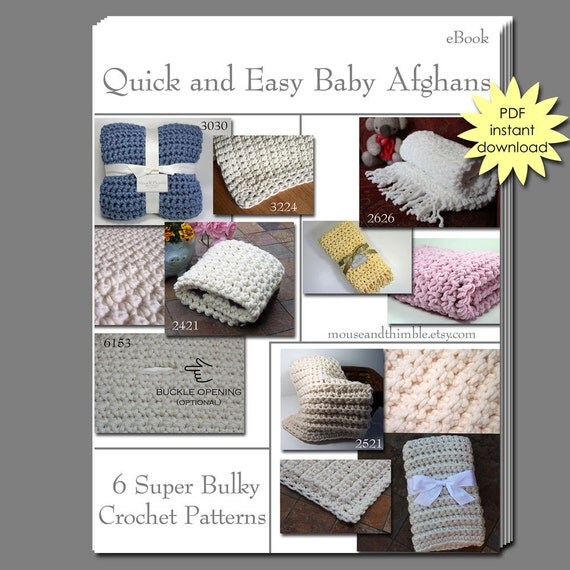 Easy & Quick Bulky Baby Blanket Crochet PATTERNS Tutorial