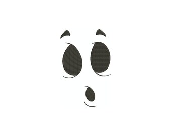 Ghost face machine embroidery design