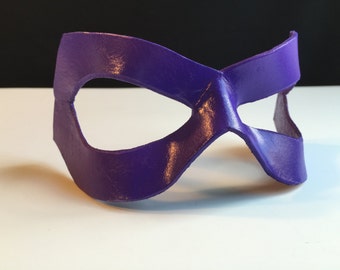 Purple Leather mask Huntress mask Villian Huntress Cosplay Violet Costume The Riddler Halloween Mask Mardi Gras mask Comicon Masquerade