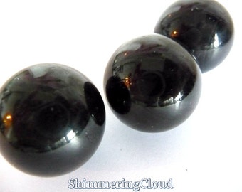 Glass Marbles, Black Marbles, big marbles, Black glass marbles, wire wrapping, necklace findings, necklace, glue on pendant, glass balls,