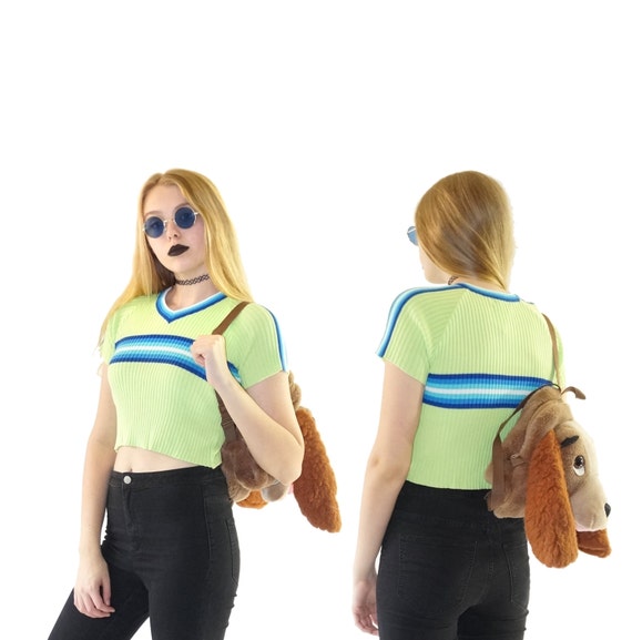 Limited Too 90s Ribbed Skater Top 90s Grunge Crop Top