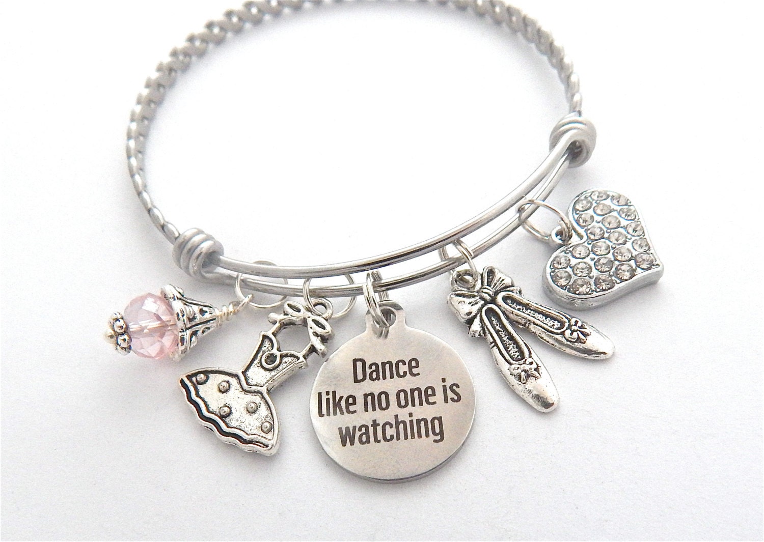 Dance Teacher Gift, Dancer Bracelet, Gift for Dancer, BALLET Jewelry, Ballet Bracelet, Dance like no one is watching, Ballet Teacher Gift