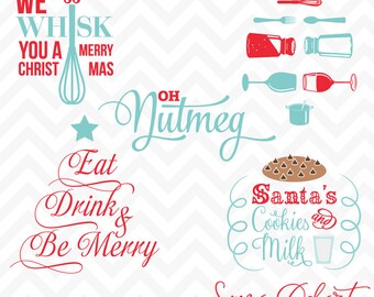 80% OFF Sale Svg Cuttables Christmas Quotes Cut Files Set SDD034