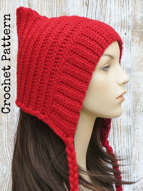 Download CROCHET HAT PATTERN Instant Pdf Download Britta Pixie Hood