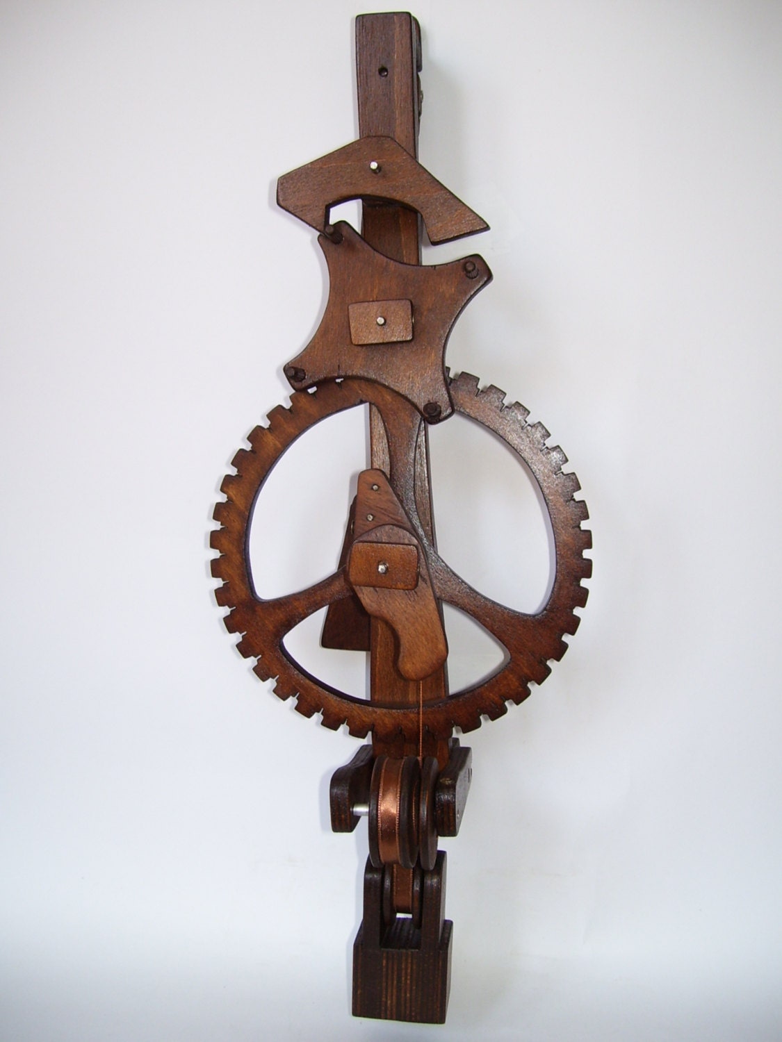Wall Art Sculpture Wooden Handmade ANCHOR CLOCK
