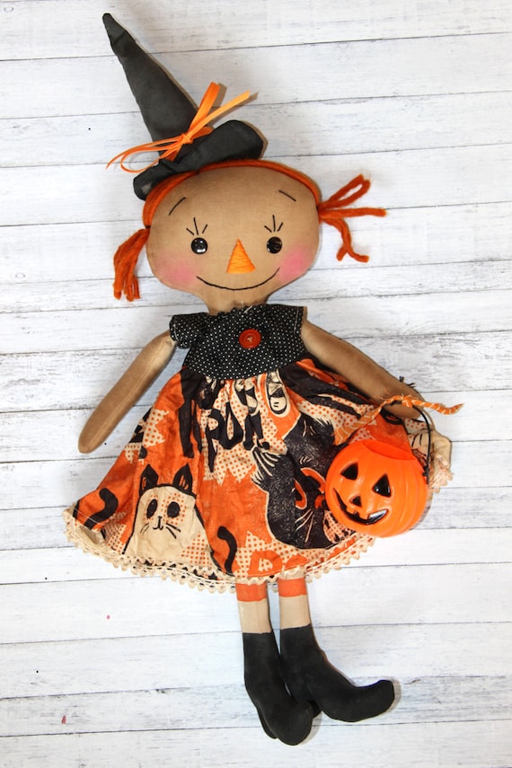 Halloween Trick or Treat Witch Annie Primitive Raggedy Ann