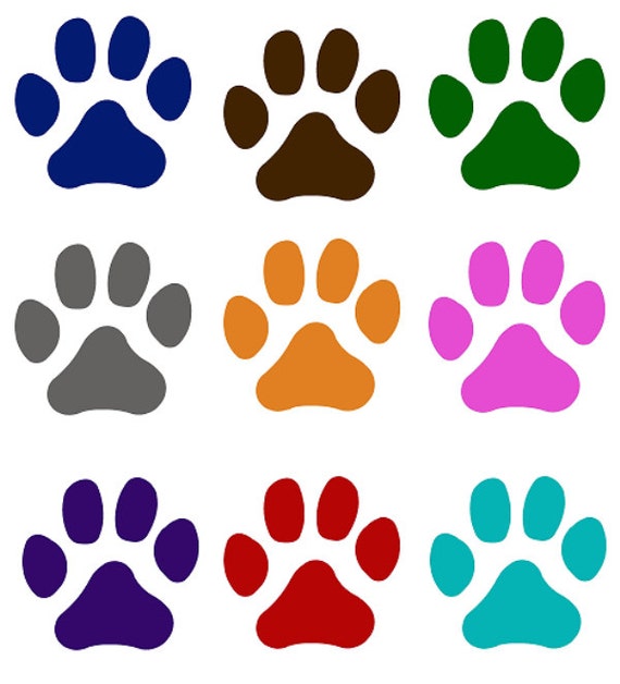 Pet Paw Print Cat Dog Window Decal Choose Your Favorite