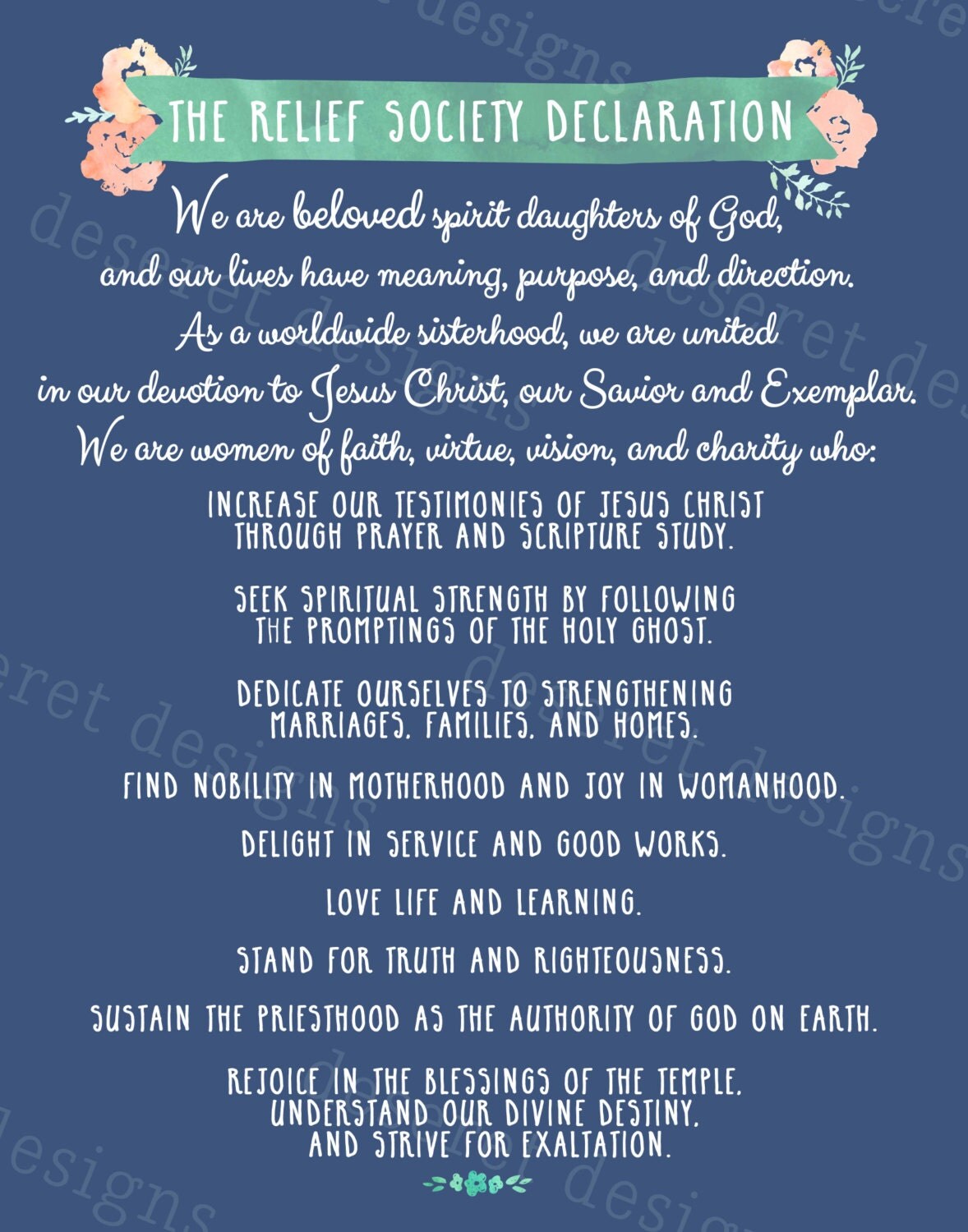 Satisfactory image throughout relief society declaration printable Impertinent image throughout relief society declaration printable