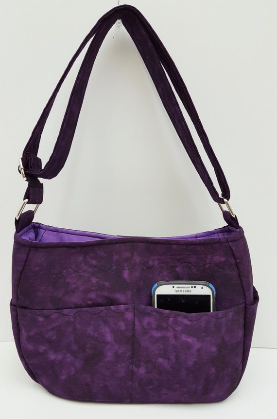 purple cross body bag