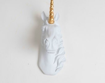 Unicorn Head Wall Decor mini unicorn head wall sculpture the binx white and gold Unicorn Head Wall Decor mini unicorn head wall sculpture the binx white and gold