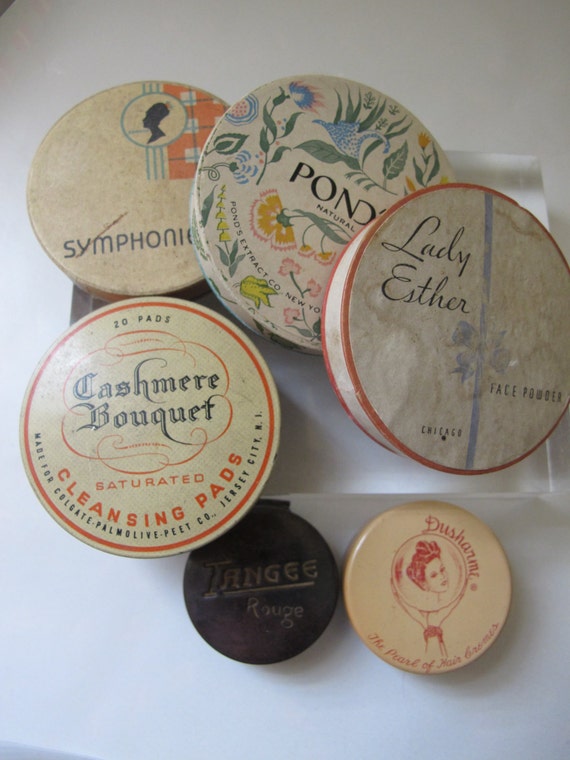 Vintage Cosmetic Containers/ Display Props/ Window