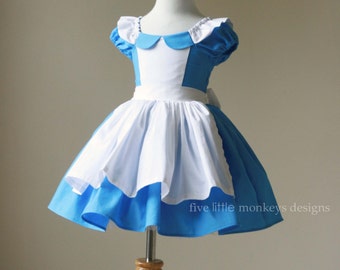 Alice in Wonderland Dress - Alice Dress - Alice in Wonderland - Queen of Hearts - White Rabbit - Alice in Wonderland Costume