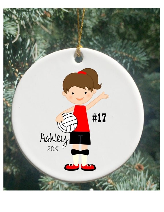 Personalized Christmas Ornament Volleyball Player by TheCuteTee