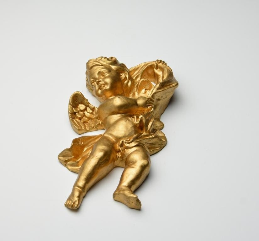 vintage gild ornate cherub wall decor applique findings vintage gild ornate cherub wall decor applique findings