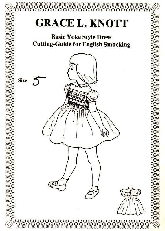Children Girls Basic Yoke Style Dress Sewing Pattern Grace L