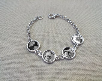 Personalized Photo Bracelet-12mm, Personalized picture bracelet, custom photo bracelet