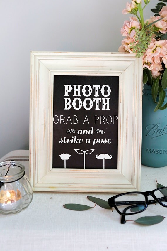 Instant Download Chalkboard PHOTO BOOTH Sign DIY Wedding