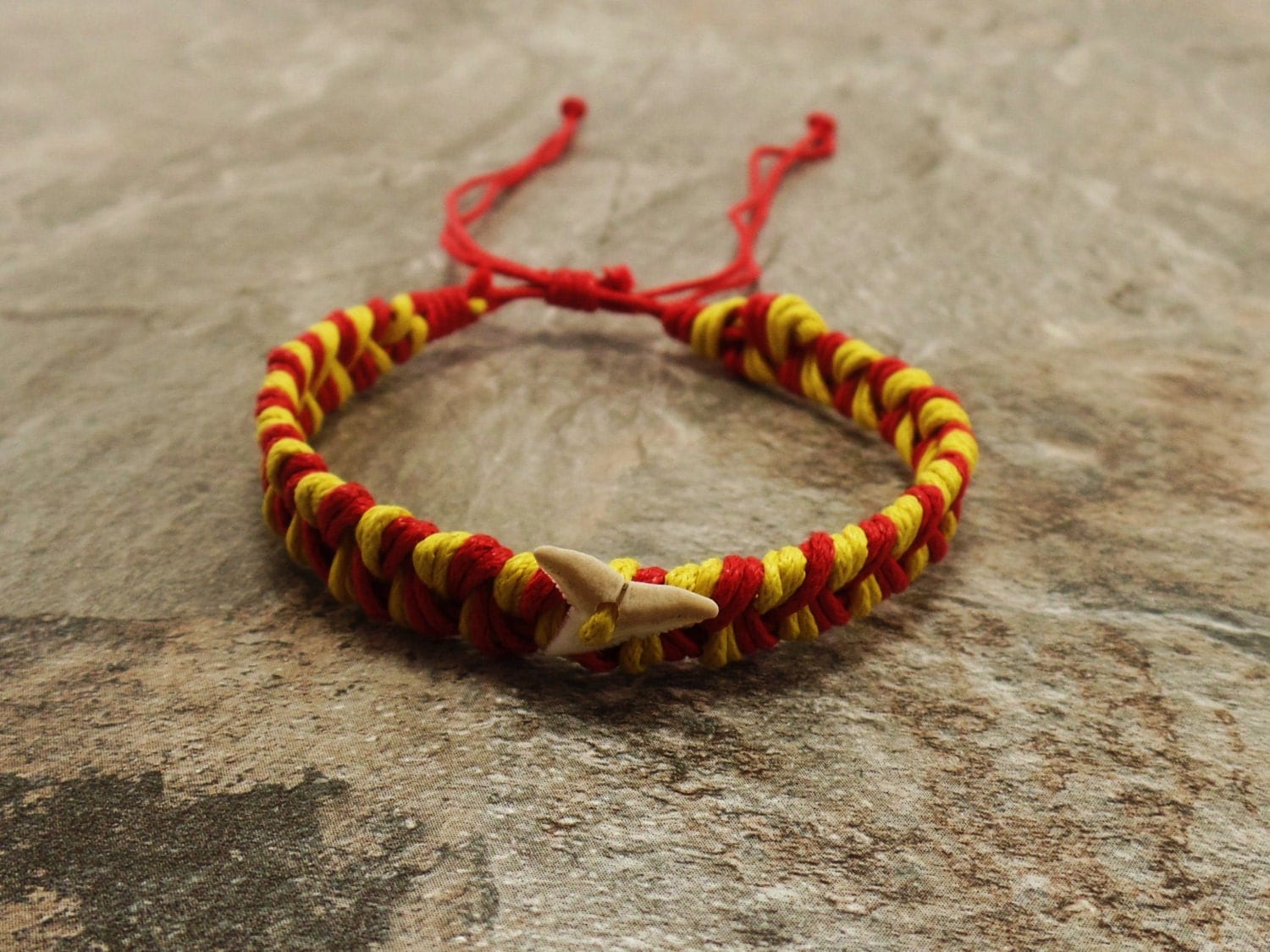 Shark Tooth Hemp Bracelet / Anklet Shark Teeth Bracelet