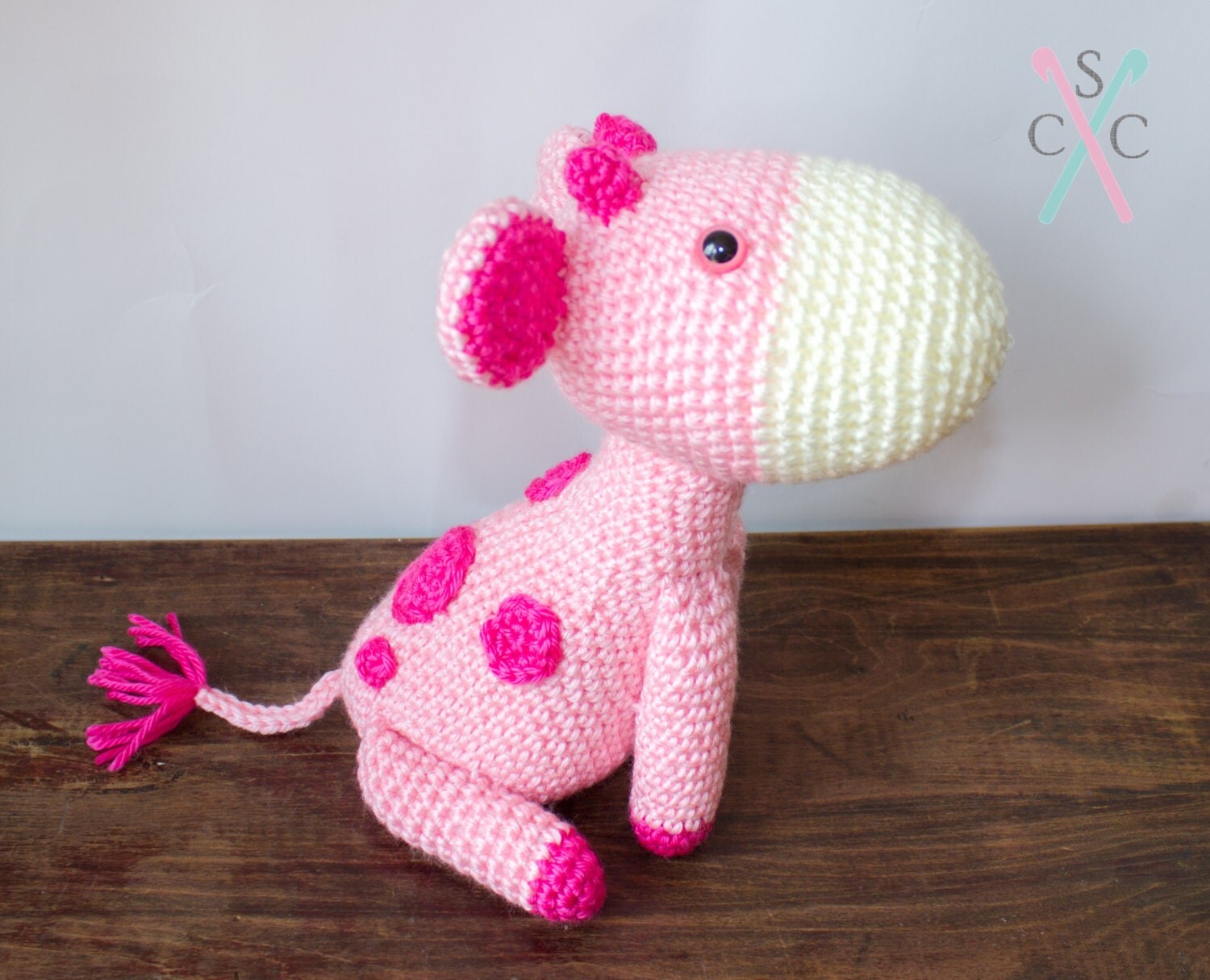 pink giraffe stuffed animal