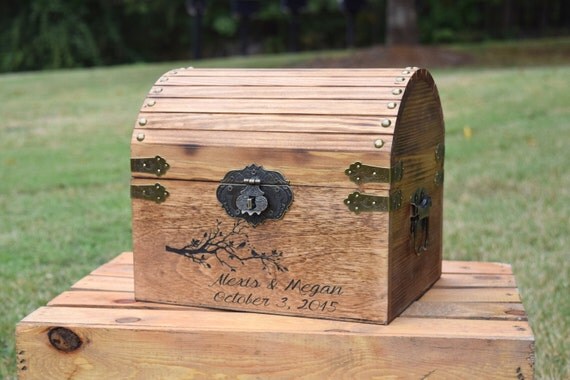 Wedding Card Box - Card Box - Rustic Wedding - Weddings - Rustic Wedding Card Box - Card Boxes - Wooden Wedding Card Box - Love Birds by CountryBarnBabe