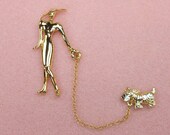 Vintage 1980s Sophisticated Lady Walking Scottie Dog Stick Pin 1247 Vintage 1980s Sophisticated Lady Walking Scottie Dog Stick Pin 1247