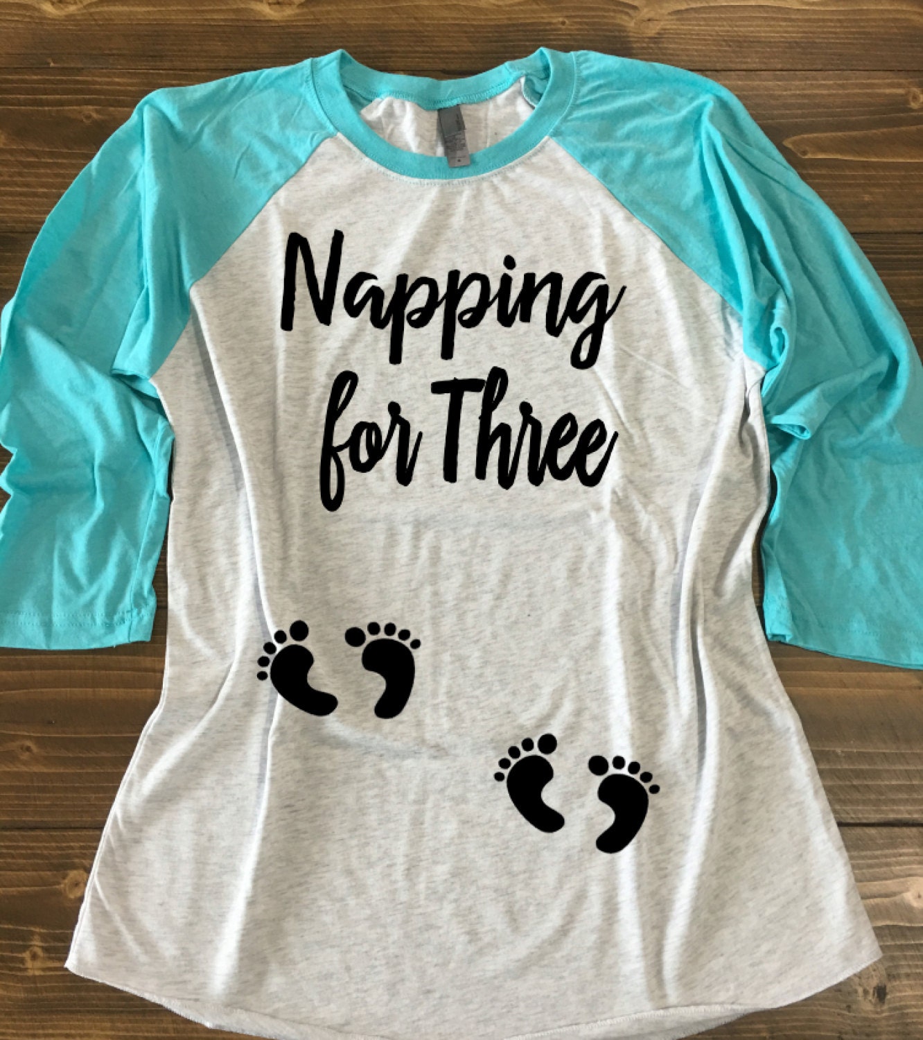 Napping For Three Shirt. Twin Pregnancy Shirt. Twin Pregnancy Announcement Baseball Tee. Pregnancy Shirt. Twin Pregnancy T-Shirt.