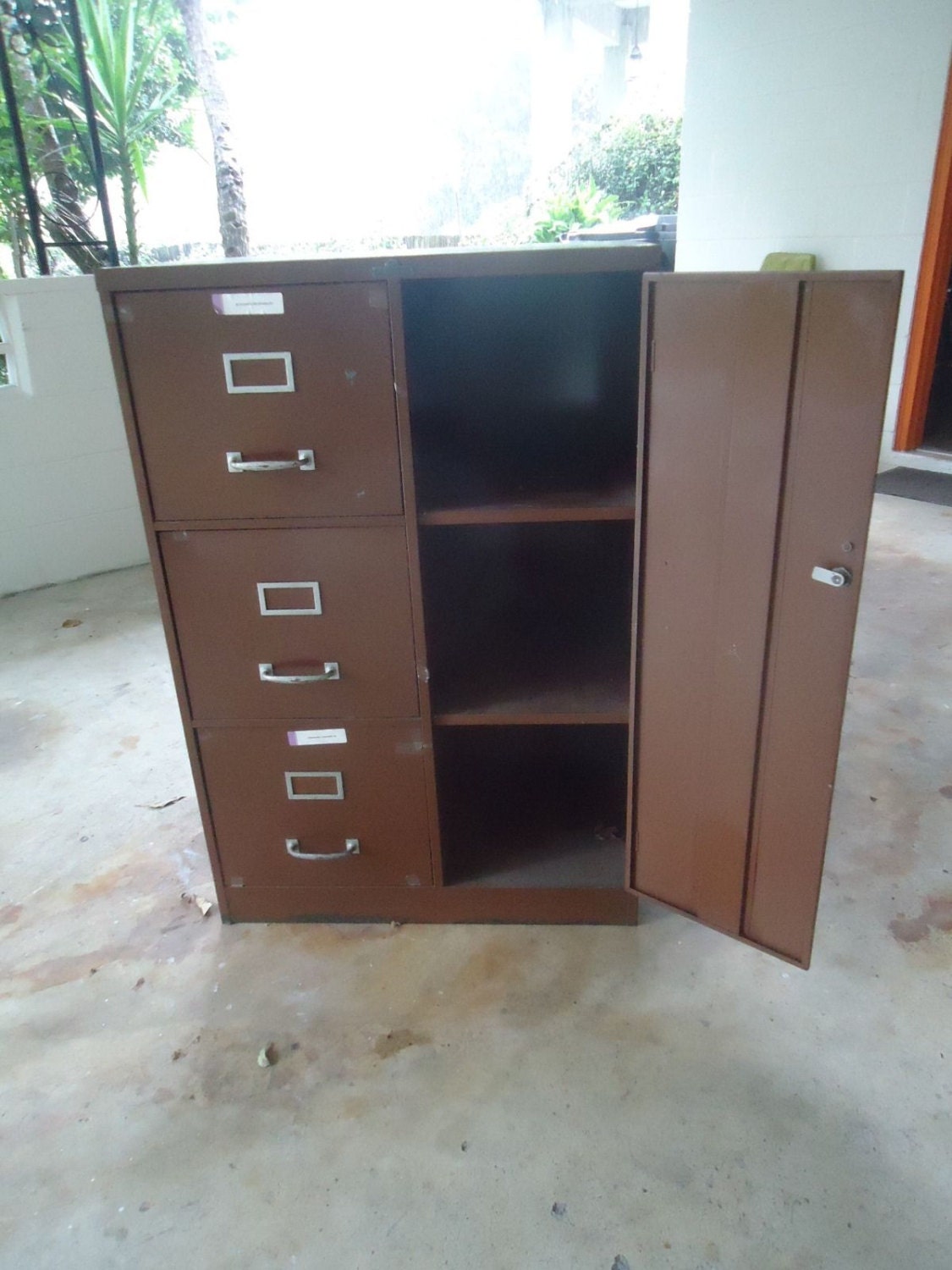 Steelmaster Vintage File Cabinet Industrial Brown Metal Storage Pickup Only Office Work Haute Juice