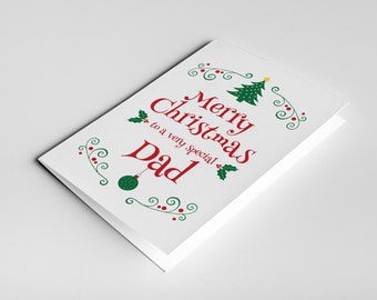 Dad Christmas Card, Dad Christmas Gift For Father, Dad Card, Father in Law Gift, Christmas Dad Card, Dad Present, Daddy Card