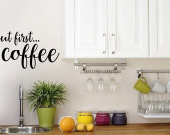 Wall Decals For Home coffee wall decal | etsy Wall Decals For Home coffee wall decal | etsy