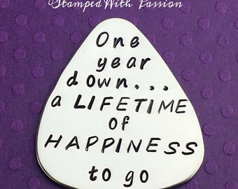 Sale One year anniversary Gift -Personalized guitar pick
