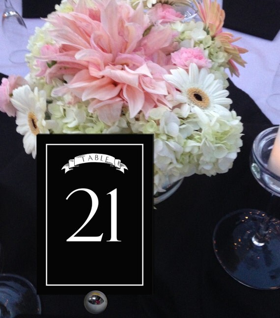 Chalkboard Table Numbers Black Table Numbers Casual Table