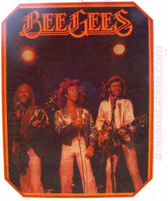 Rare Bee Gees 70s Vintage t-shirt iron-on rock by IronOnStation