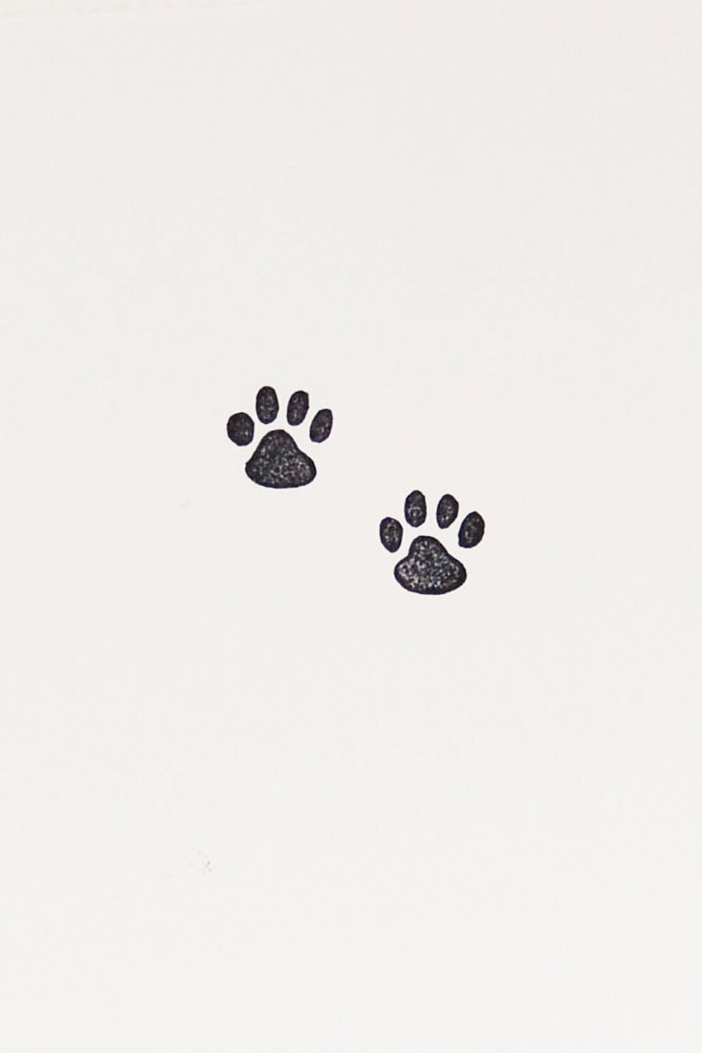 Cute tiny cat tracks stamp Cat paw rubber stamp Lovely