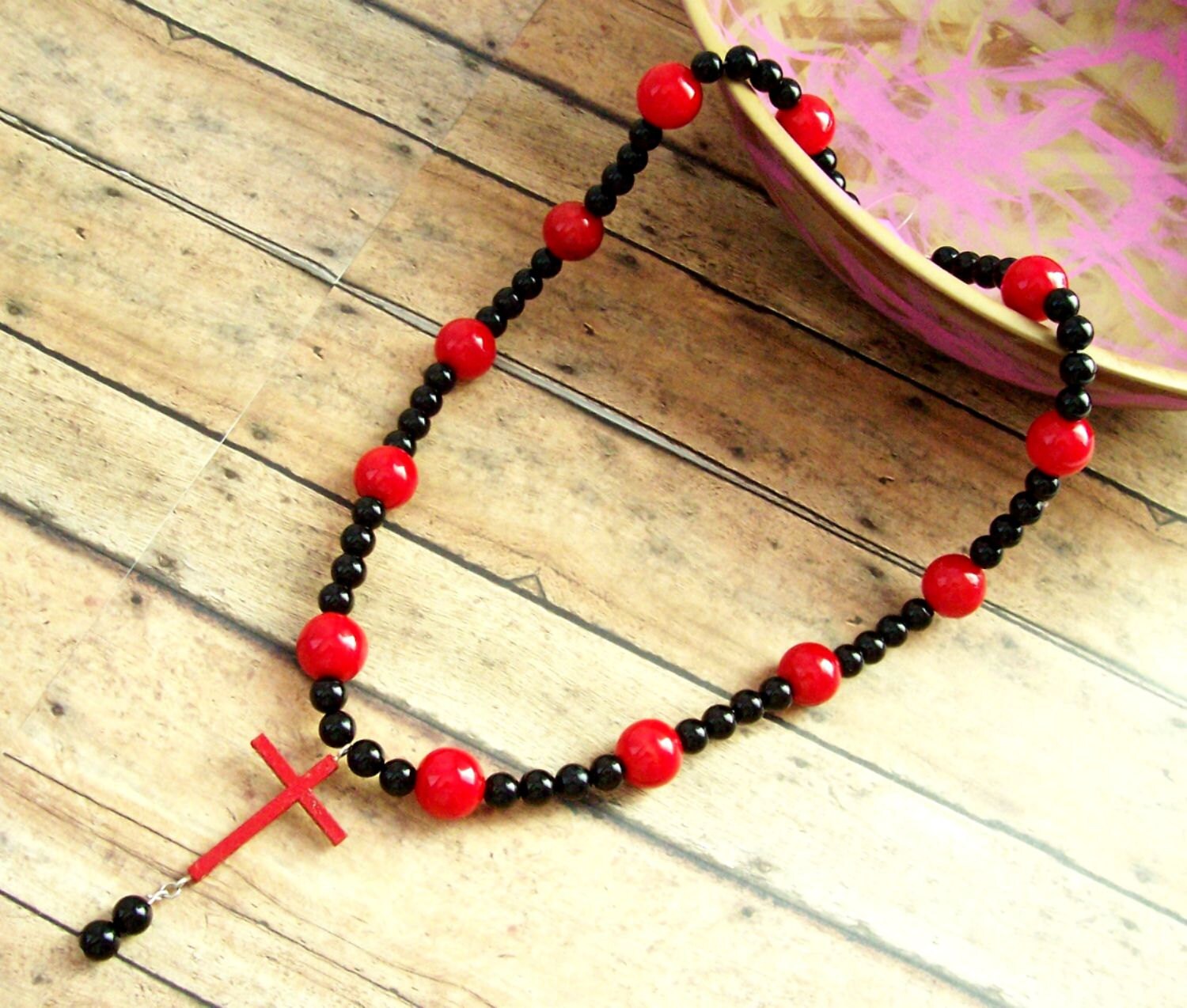 Amazoncom wooden cross necklace